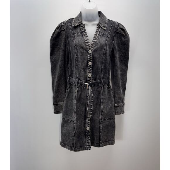 INC International Concepts Black Denim Long Sleeve Dress Women’s Size 10 NWT - Picture 2 of 9